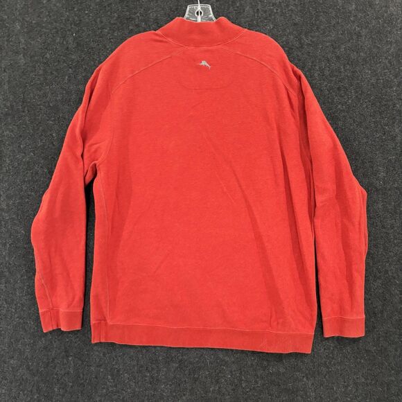 Tommy Bahama Sweater Mens XL Reversible Half Zip Pullover Dolphin Cotton Blend - Picture 4 of 9